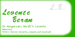 levente beran business card